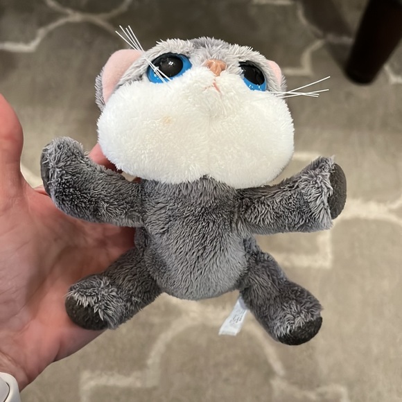 Russ Berrie Smokie Grey gray cat 5” plush plushie big blue eyes stuffed animal - Picture 7 of 15
